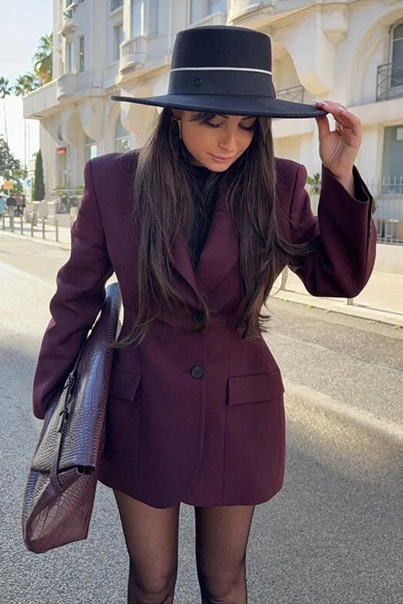 V-Neck Cinched Spring Blazer