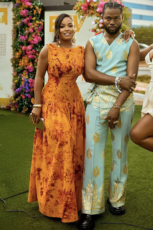 Vibrant African Print Sleeveless Maxi Dress