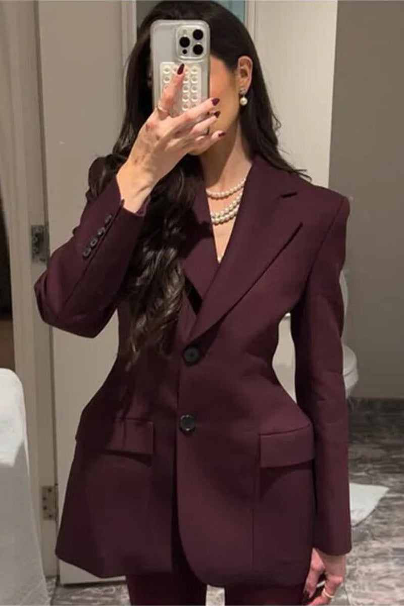 V-Neck Cinched Spring Blazer