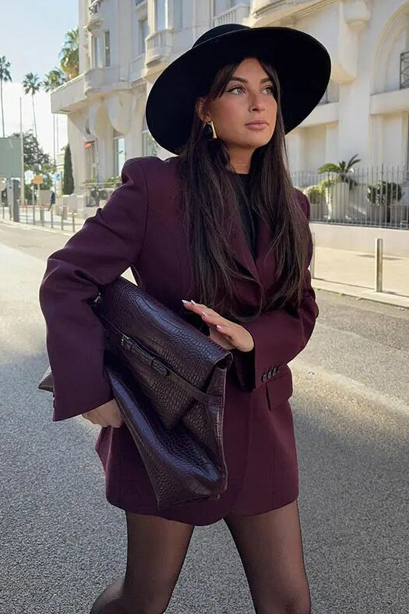V-Neck Cinched Spring Blazer