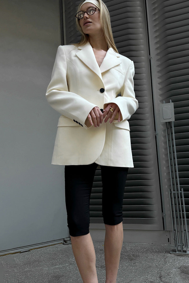 V-Neck Cinched Spring Blazer