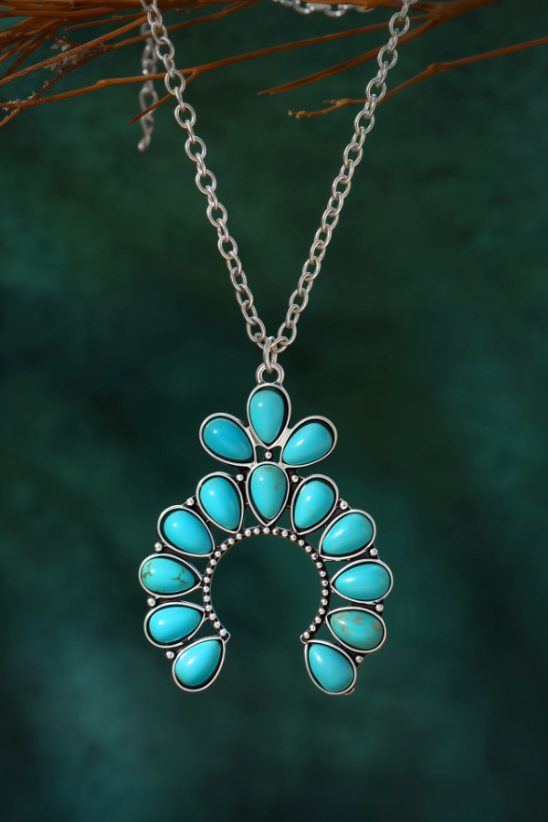 Women's Western Retro Turquoise Necklace