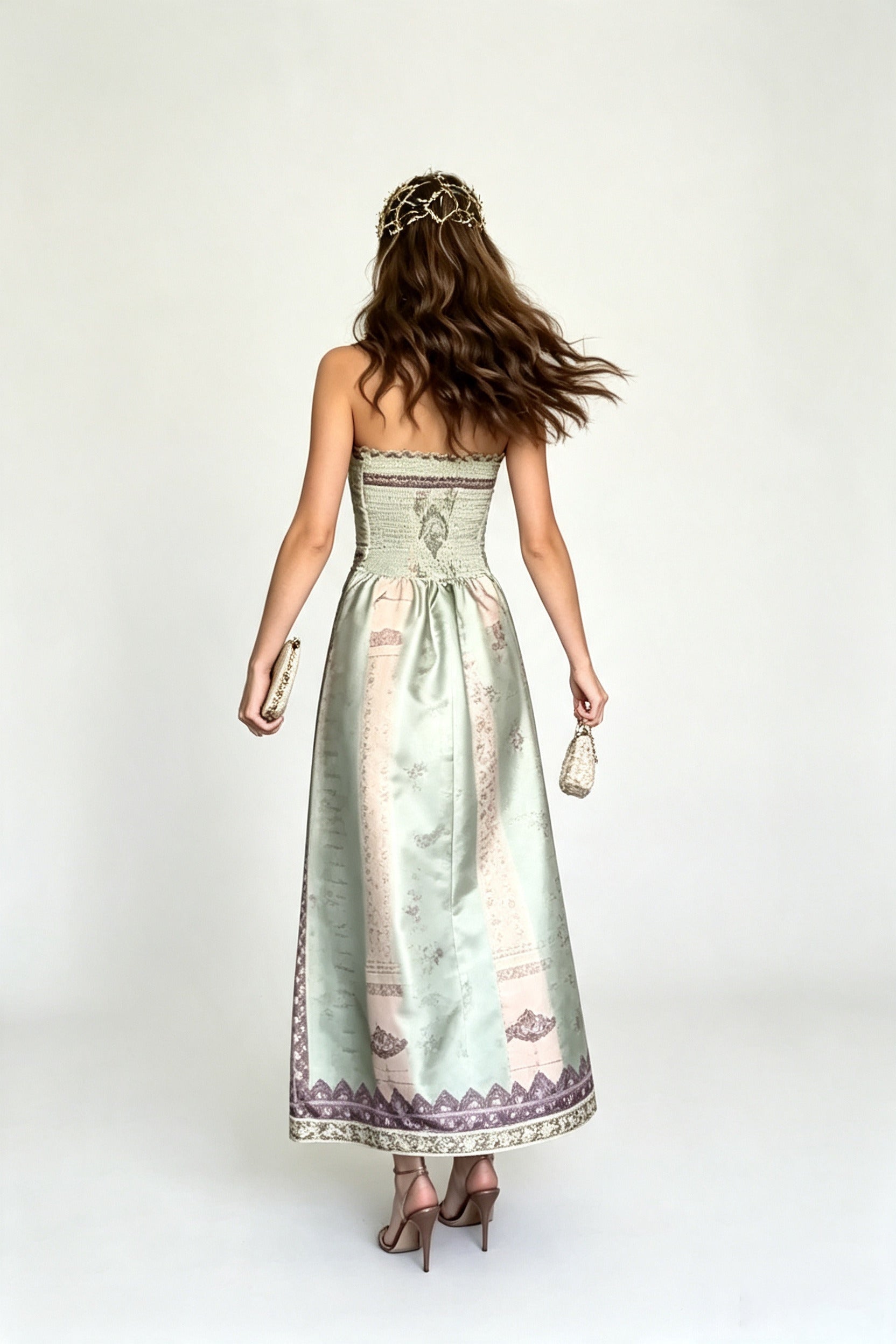 Retro Architecture Maxi Dress