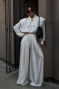 French Style Polka Dot Pants Set