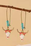 Ladies Western Bull Head Earrings