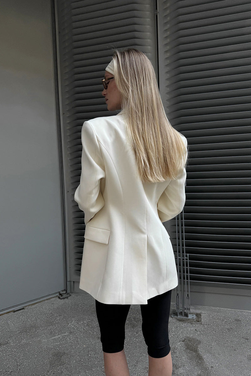 V-Neck Cinched Spring Blazer