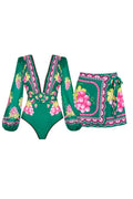 Long Sleeve Short skirt Swimsuit Set