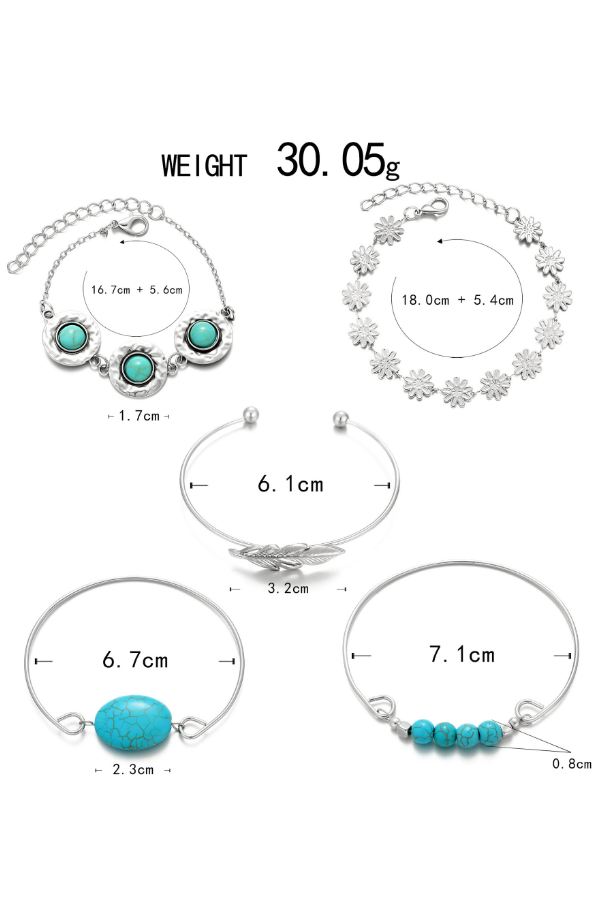 Western Vintage Turquoise Personalized Beaded Set