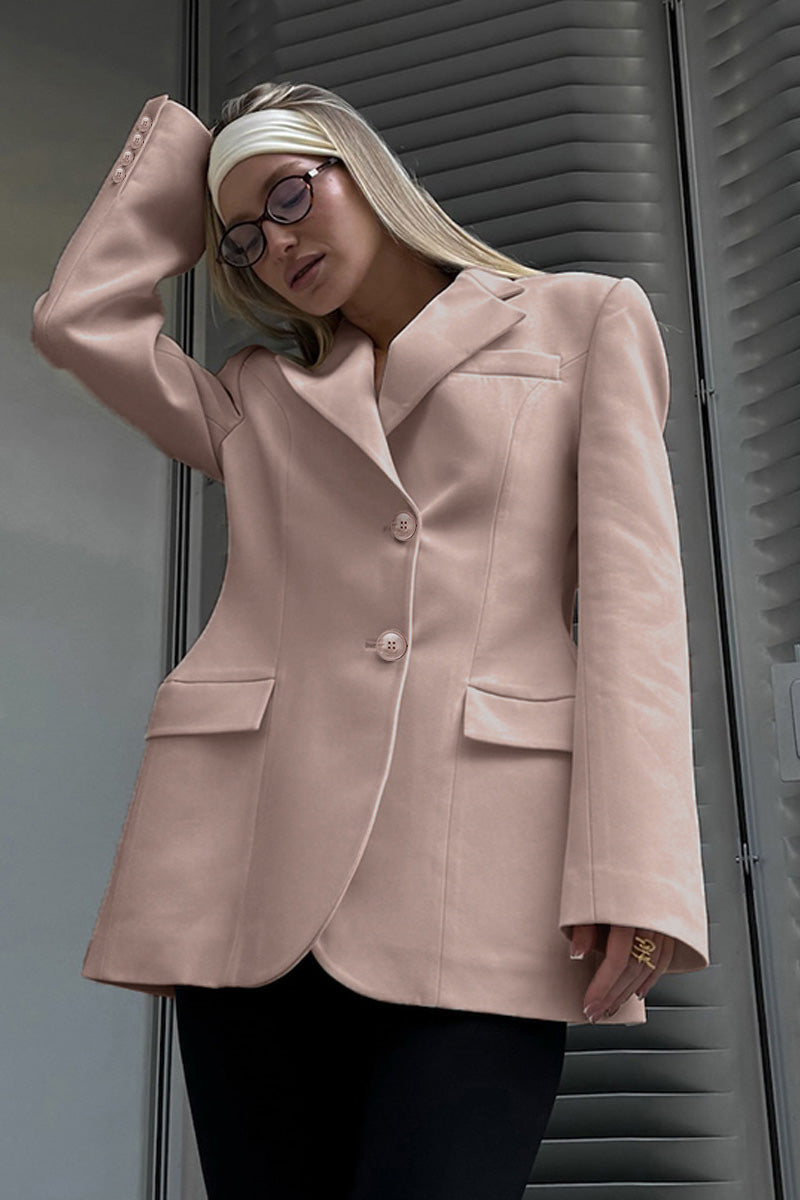 V-Neck Cinched Spring Blazer
