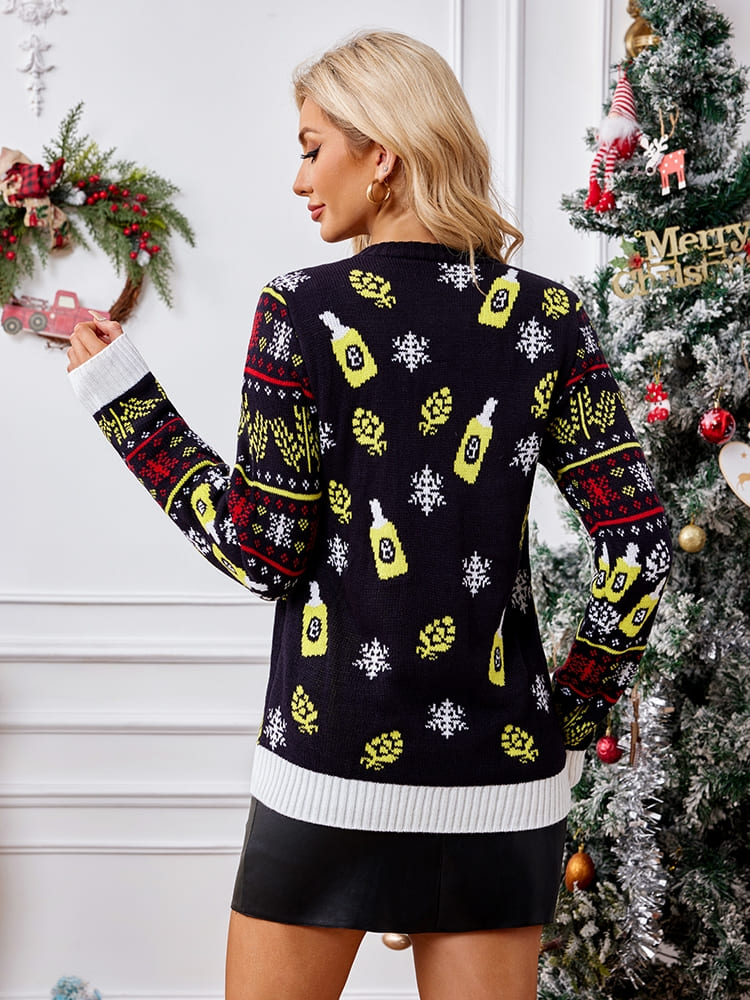 Knit Sweater - Santa Claus Enjoying a Beer