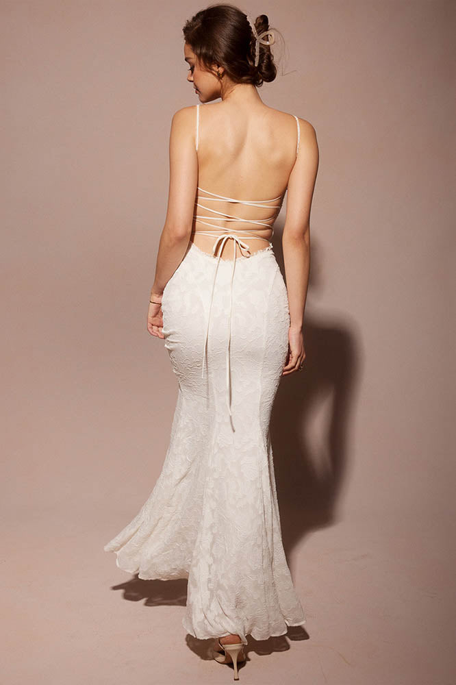 Tied Allure - Backless Slim Dress
