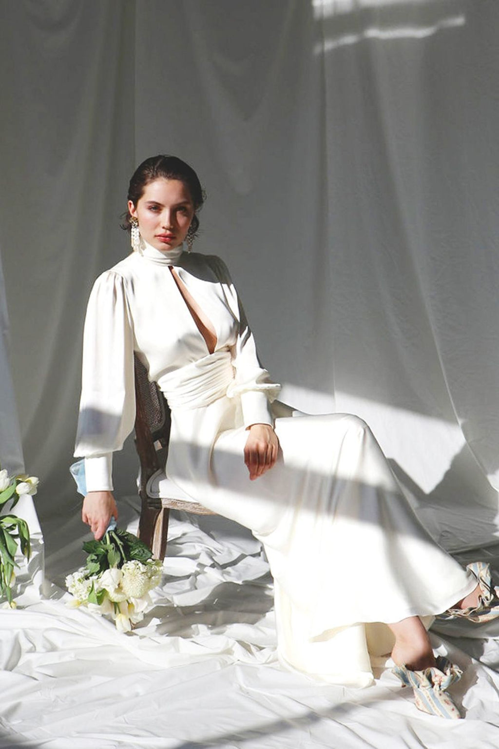 Galaxy White Evening Gown
