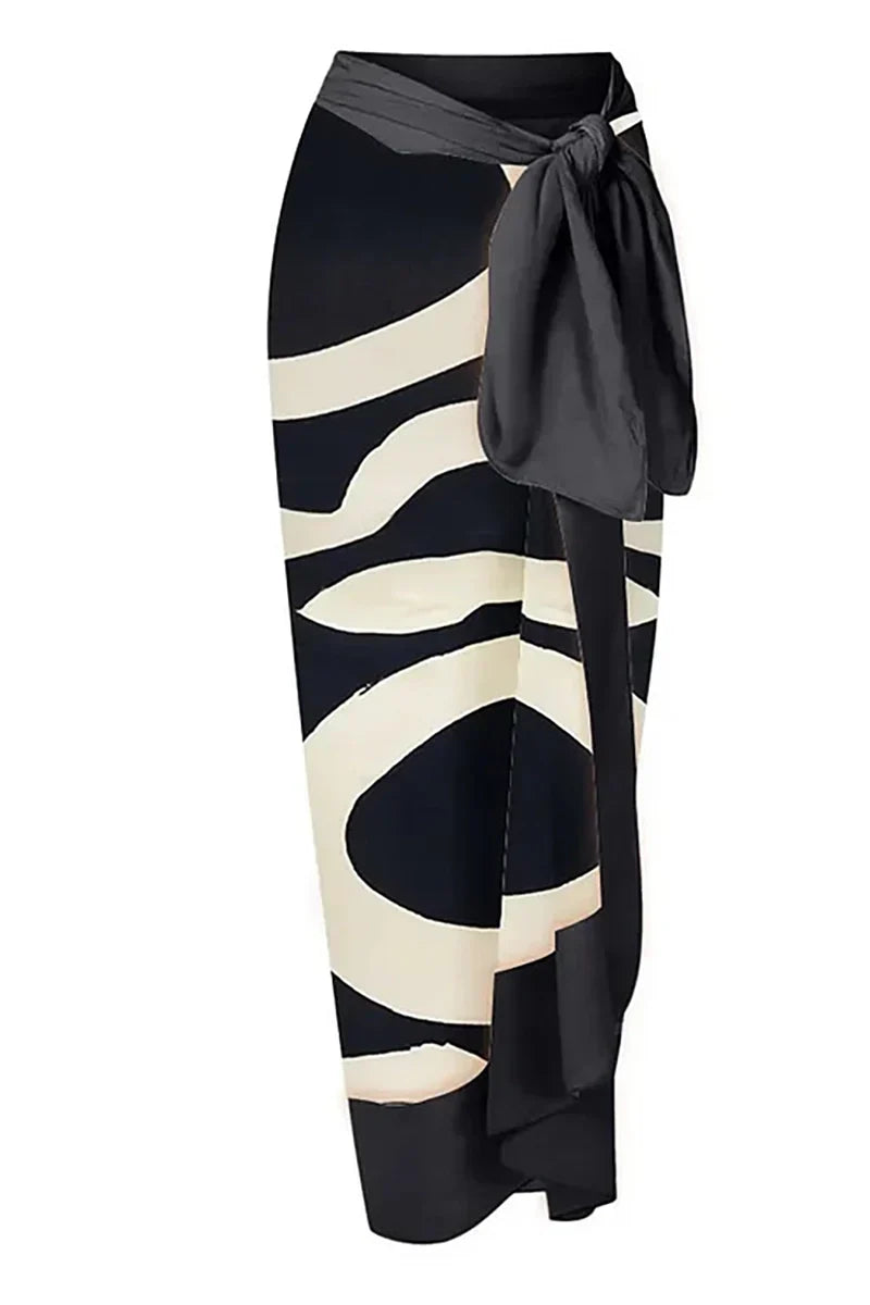 Colorblock Halter High-Waist One-Piece Swimsuit