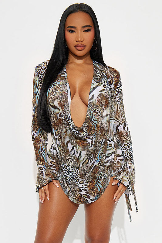Resort Wild Print Shorts Set