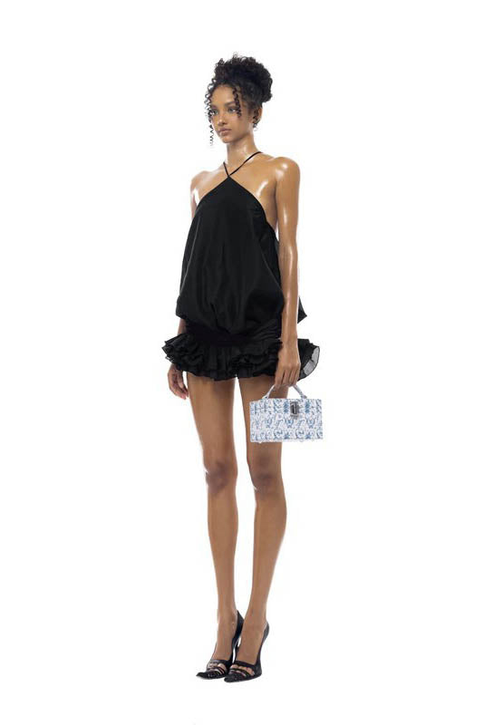 Coastal Kiss Halter Backless Mini Dress