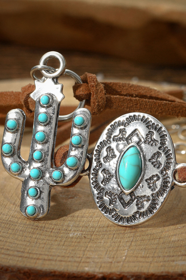 Western Vintage Turquoise Personalized Beaded Set