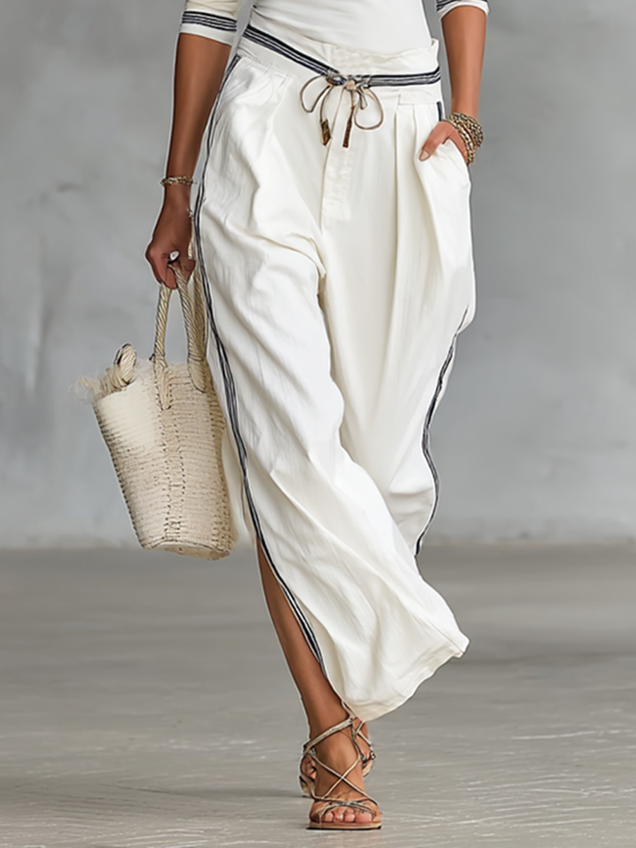 Sports Long-sleeved Wide-leg Pants Two-piece Set