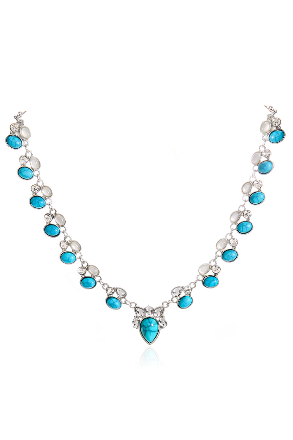 Women's Bohemian Loop Turquoise Necklace