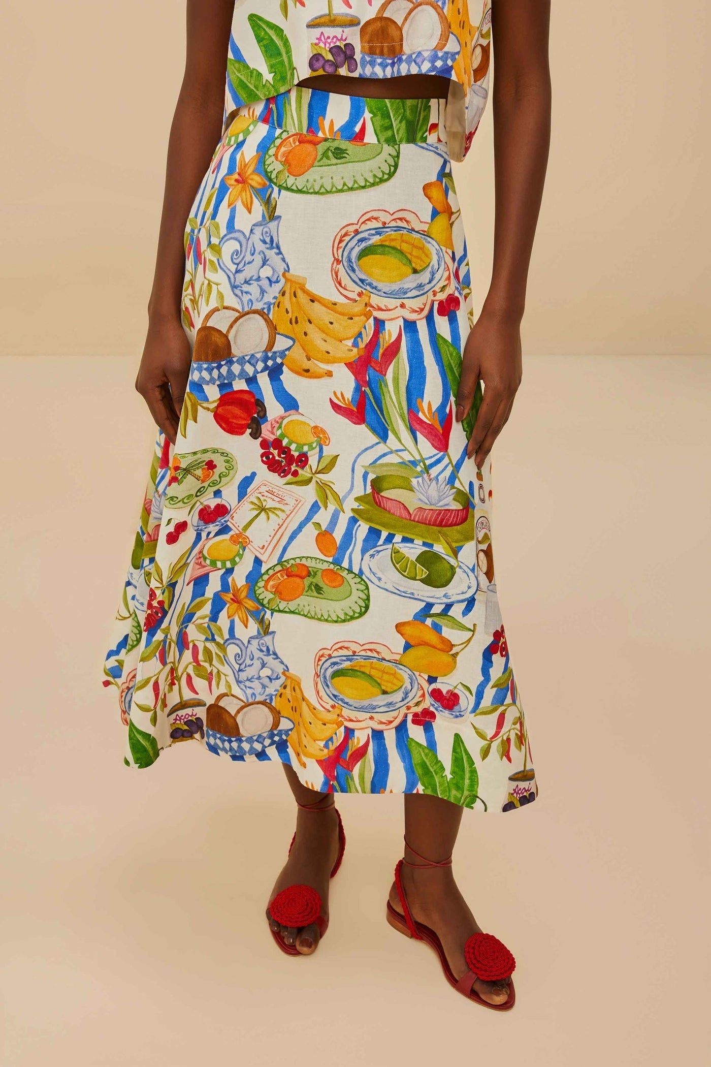 Holiday Joy Fruit Color Skirt Set