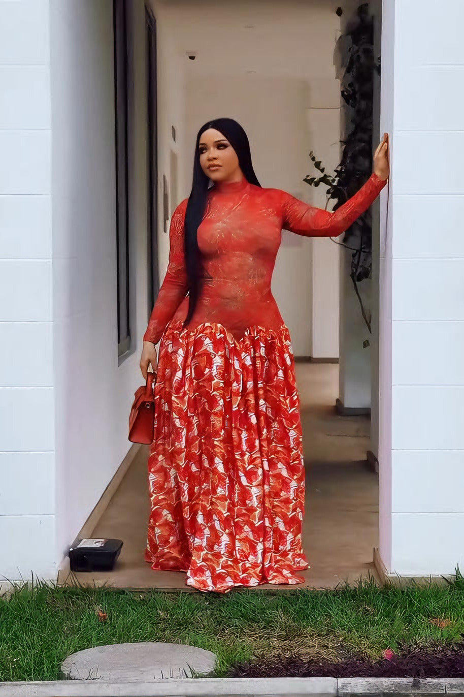 Abstract Art Formal Maxi Dress