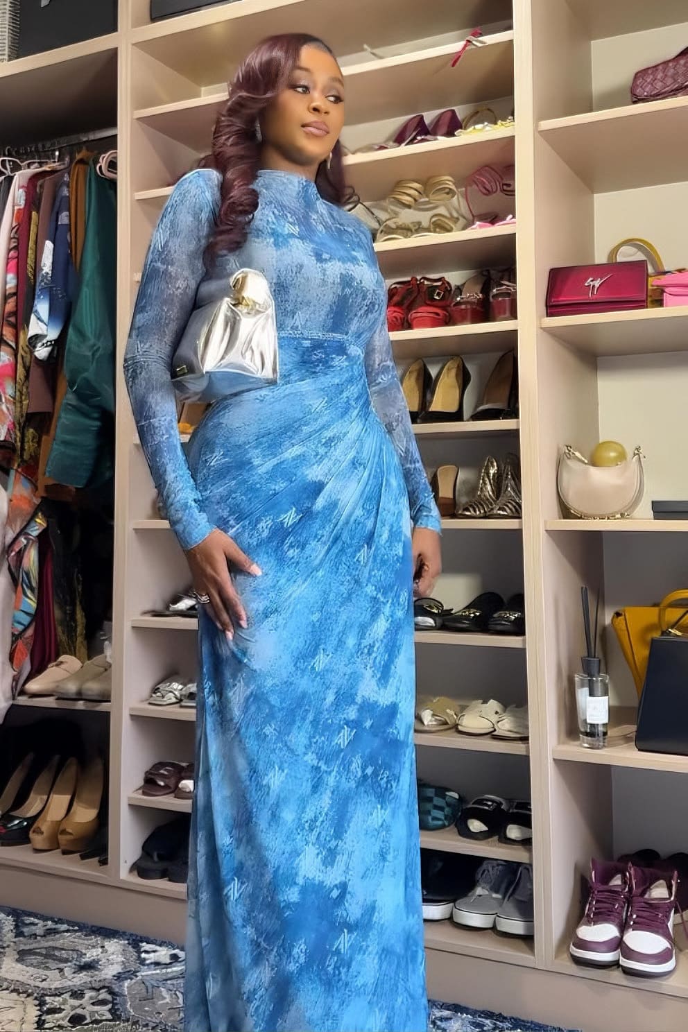 Arctic Dye Luxury Maxi Dress