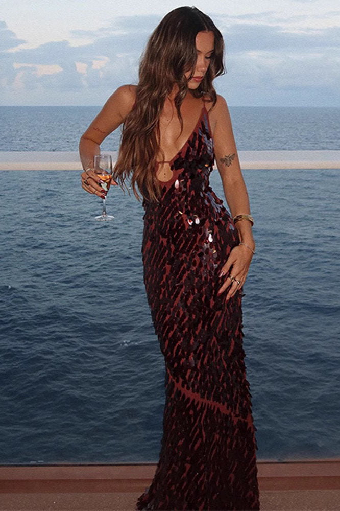 Glittery Dress with Thin Straps