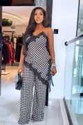 Gingham Lace Camisole Set