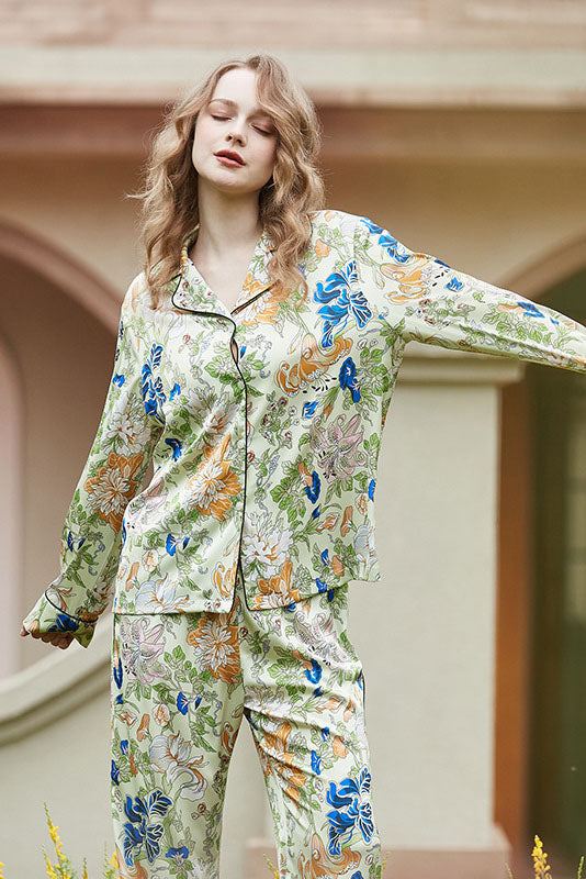 Morning Glory Cardigan Long Sleeve Pajama Set
