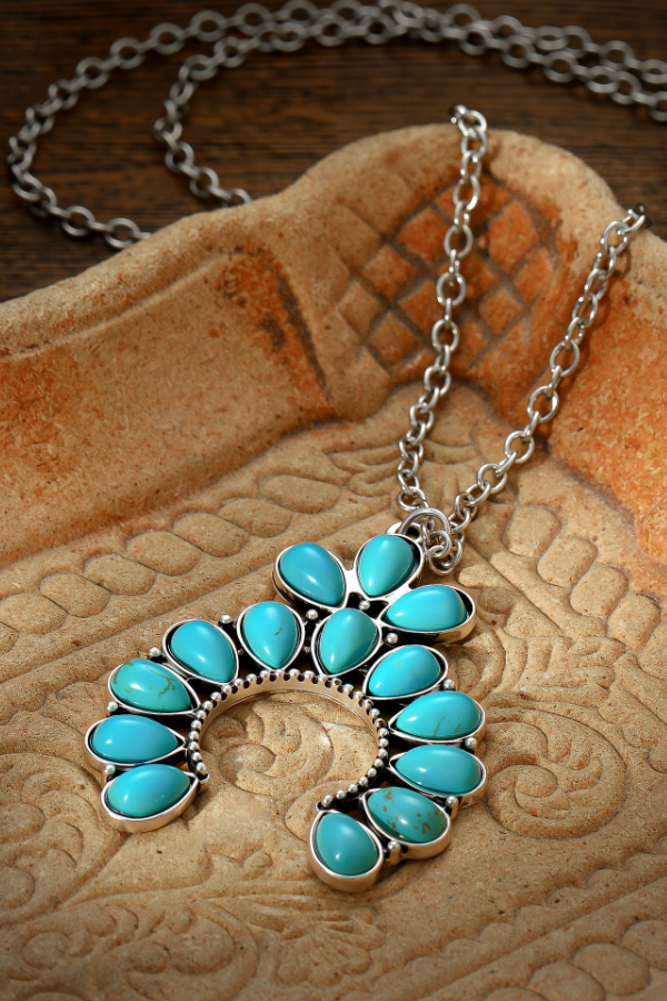 Women's Western Retro Turquoise Necklace