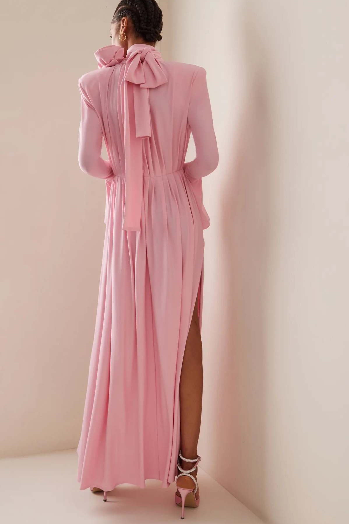 Luxury Vintage Cut-Out V Halter Floral Maxi Dress