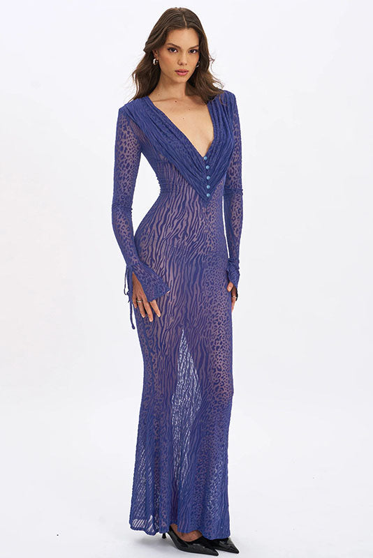 Mermaid Sheer Mesh Gown
