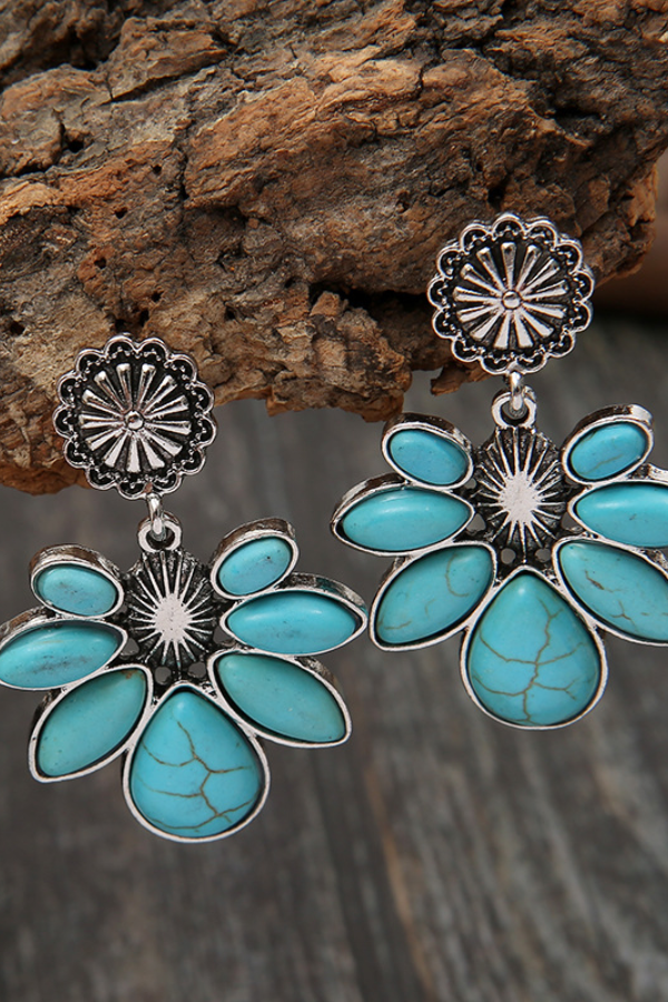 Women's Bohemian Flower Drop Earrings