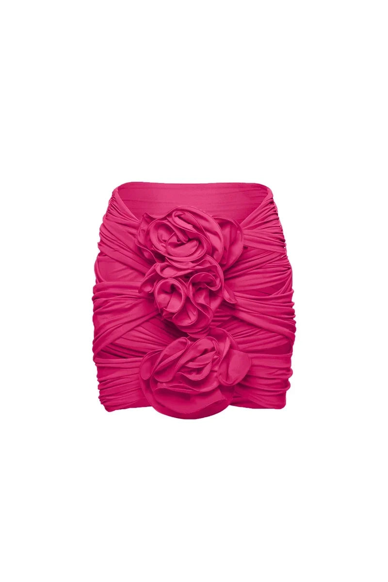 3D Floral Cutout Strappy Swimsuit Set