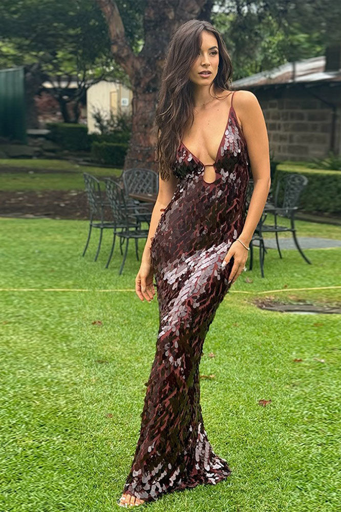 Glittery Dress with Thin Straps