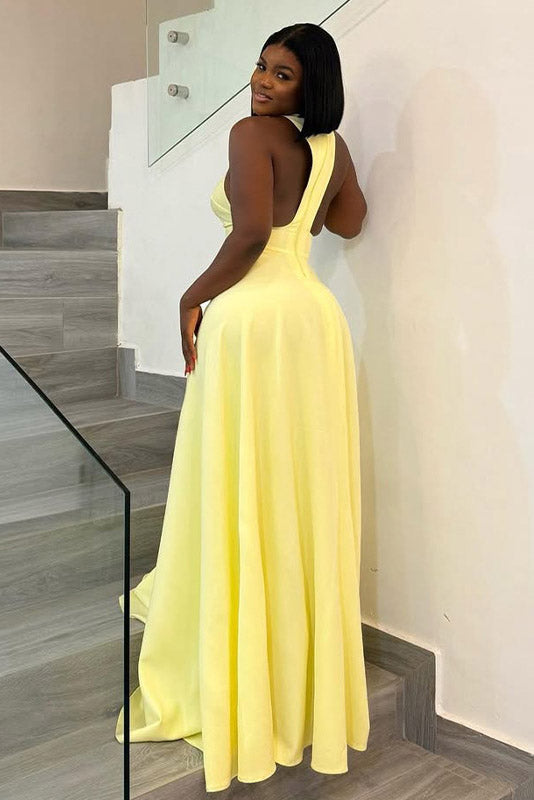 European & American Style Ruched Maxi Dress