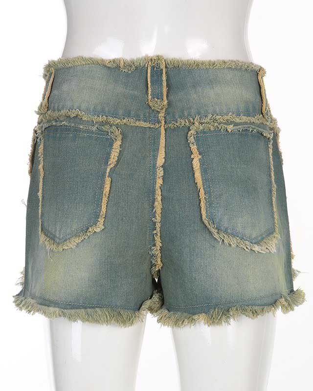 Frayed Denim Shorts Women