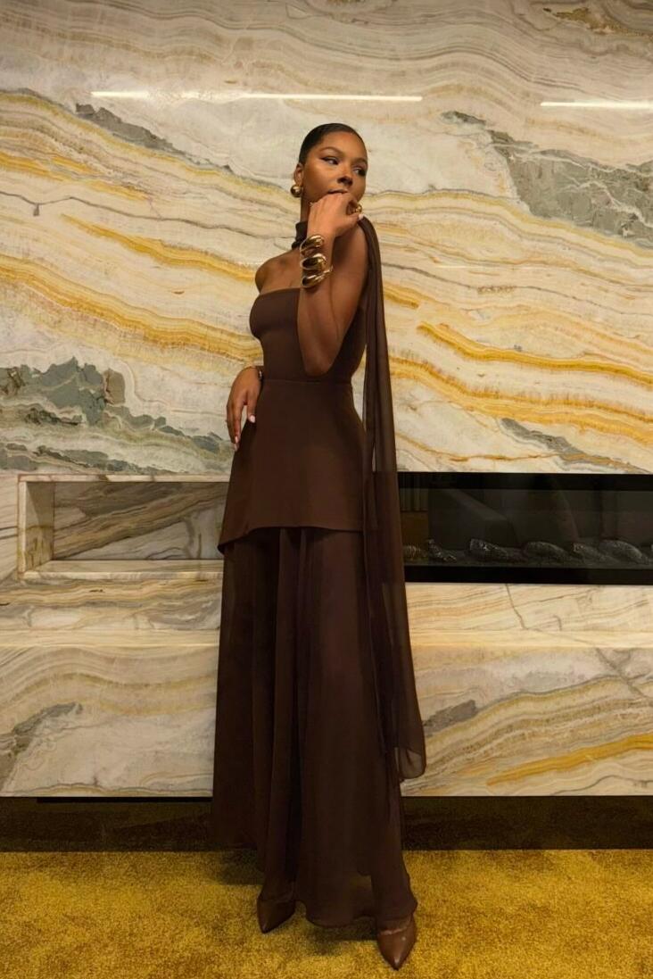 Strapless Halter Tie-Back Maxi Dress