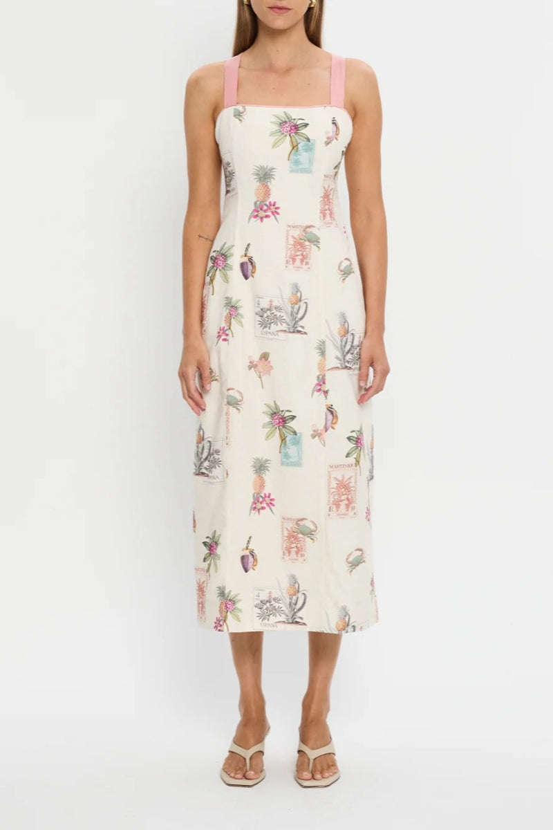 Tie-Waist Tank Midi Dress