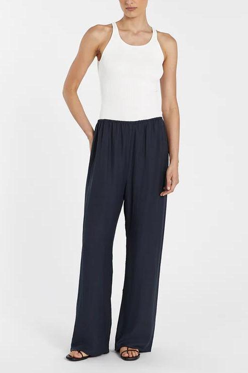 Asymmetrical Twist Detailing Top Linen Pants Set