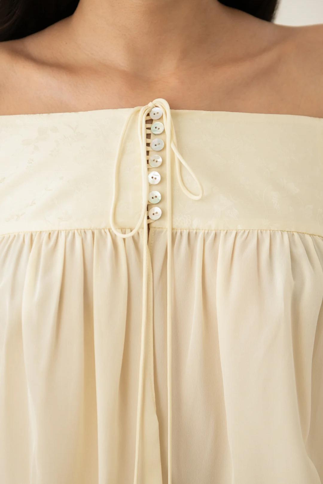 Creamy Off Shoulder Dress