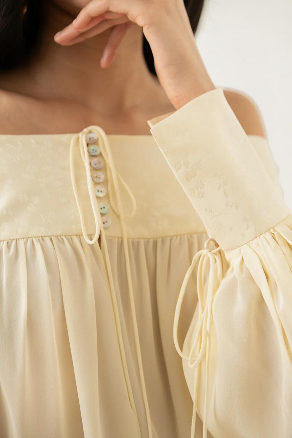 Creamy Off Shoulder Dress