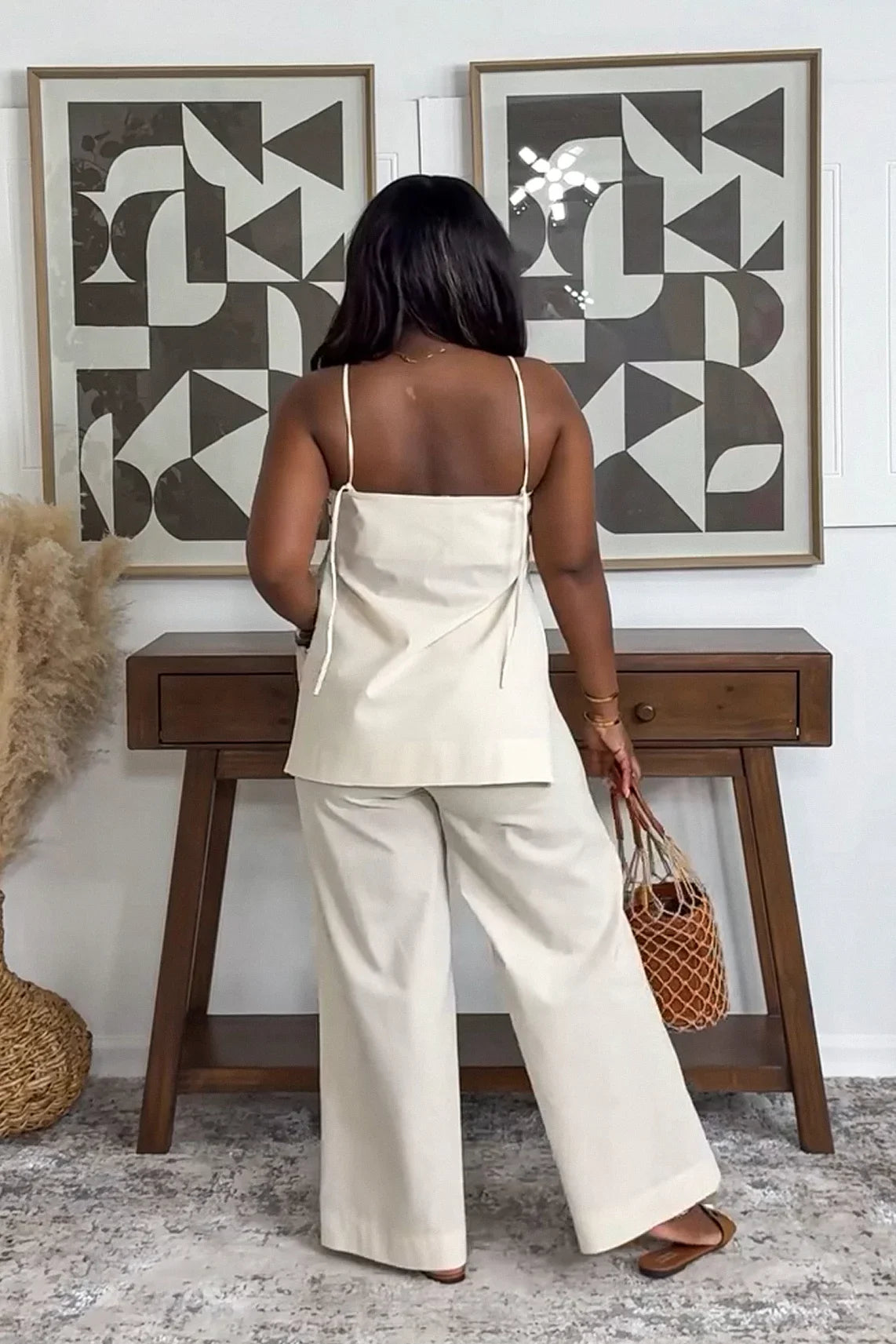 Minimalist Side Slit Pants Set