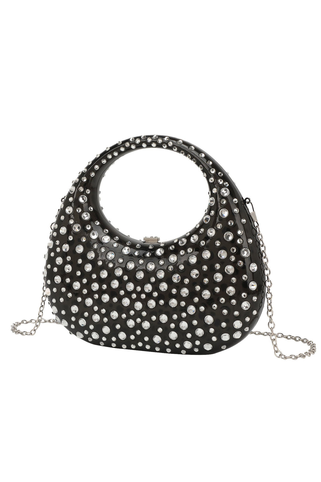 Diamante Embellished Acrylic Clutch Bag