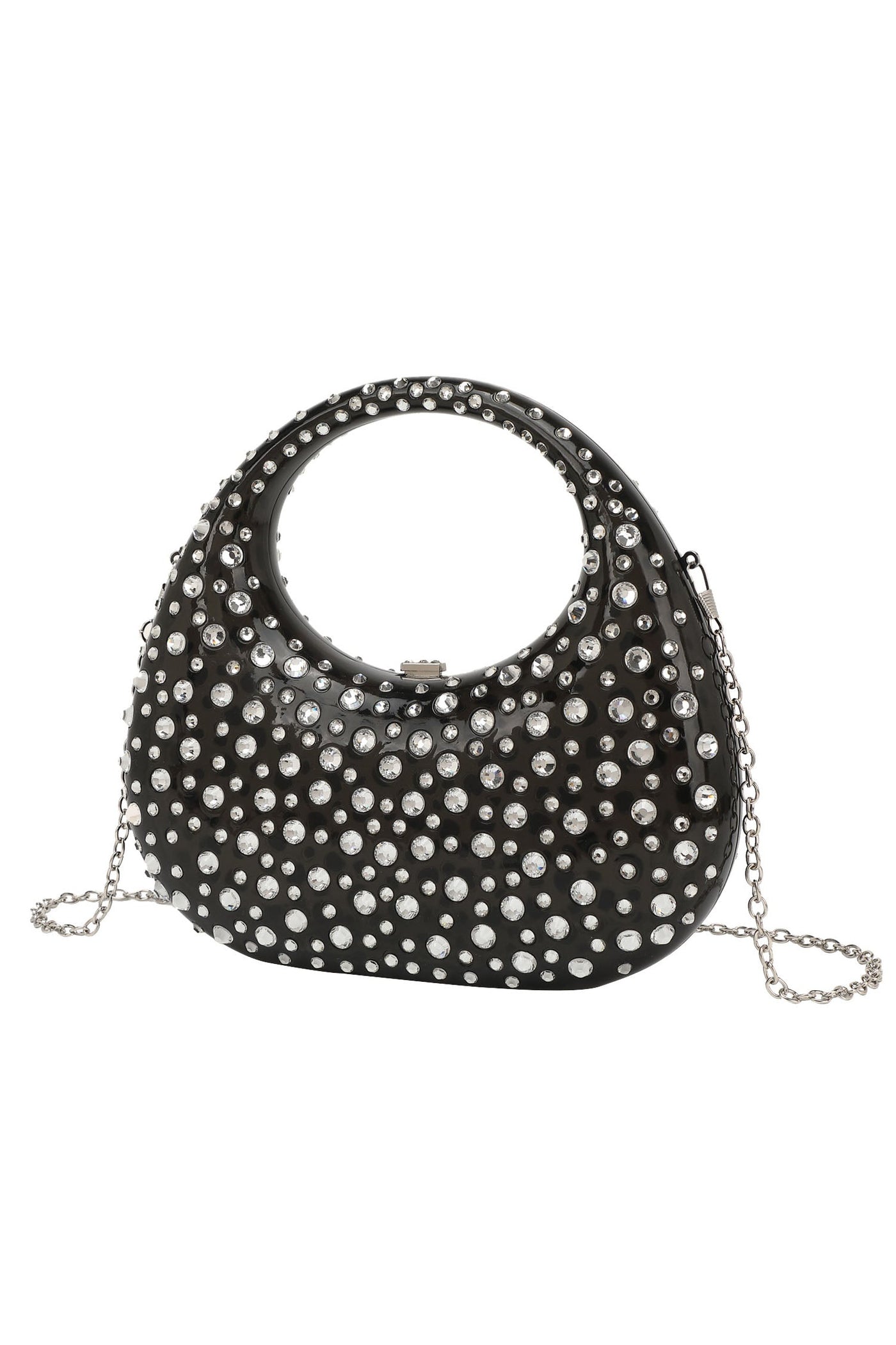Diamante Embellished Acrylic Clutch Bag