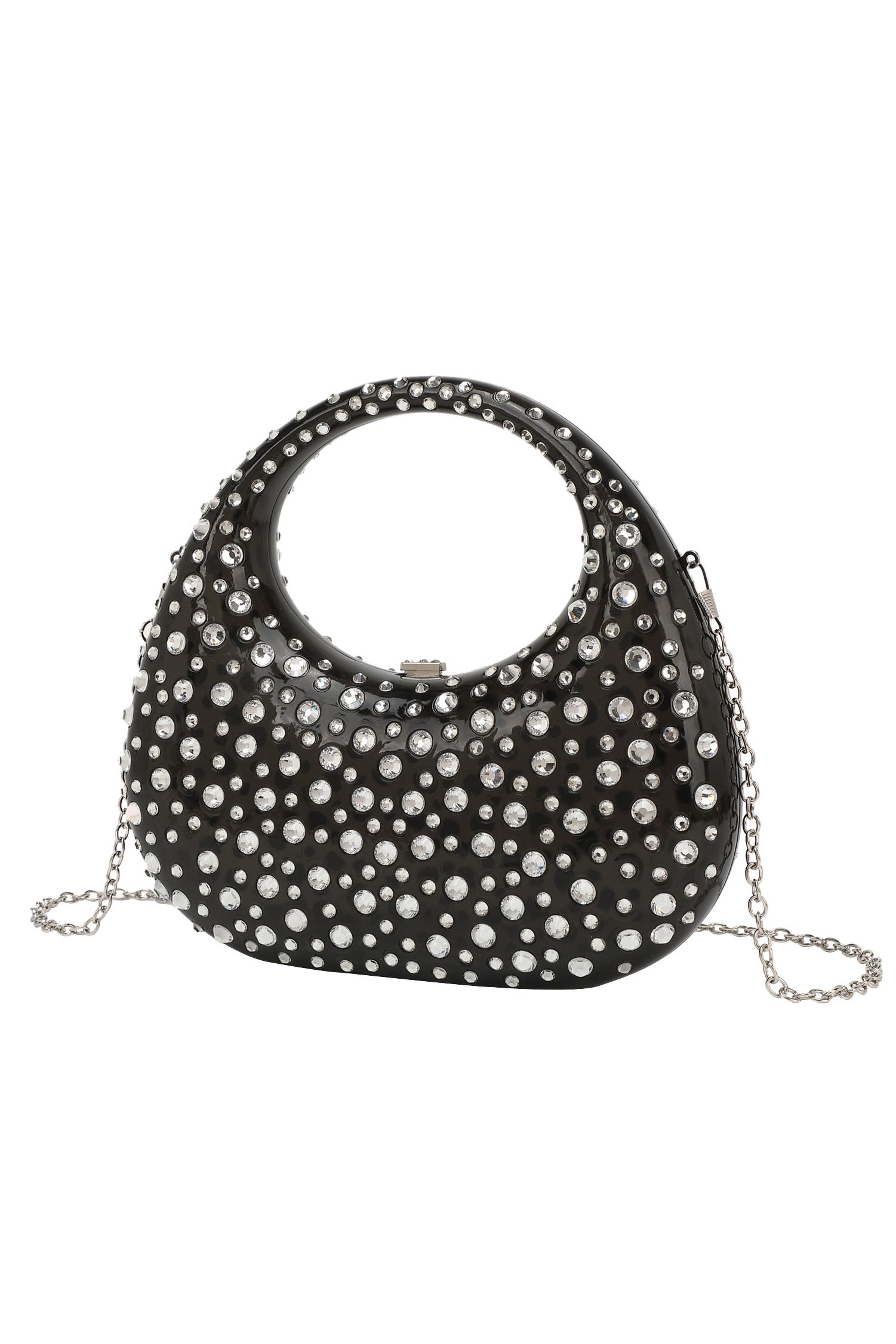 Diamante Embellished Acrylic Clutch Bag