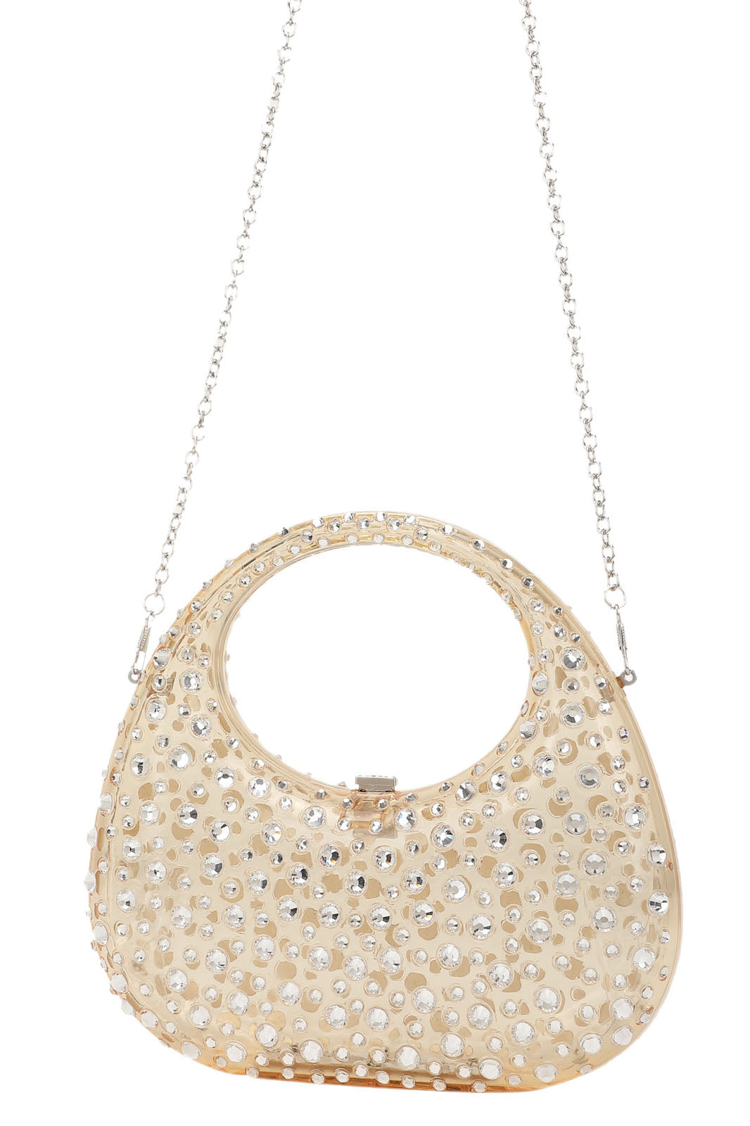Diamante Embellished Acrylic Clutch Bag