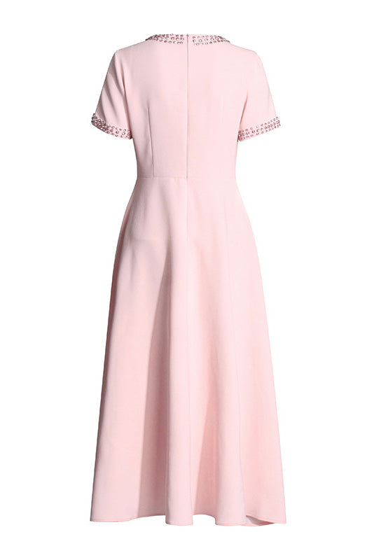 Zoe Bowknot Crystal-embellished Midi Dress