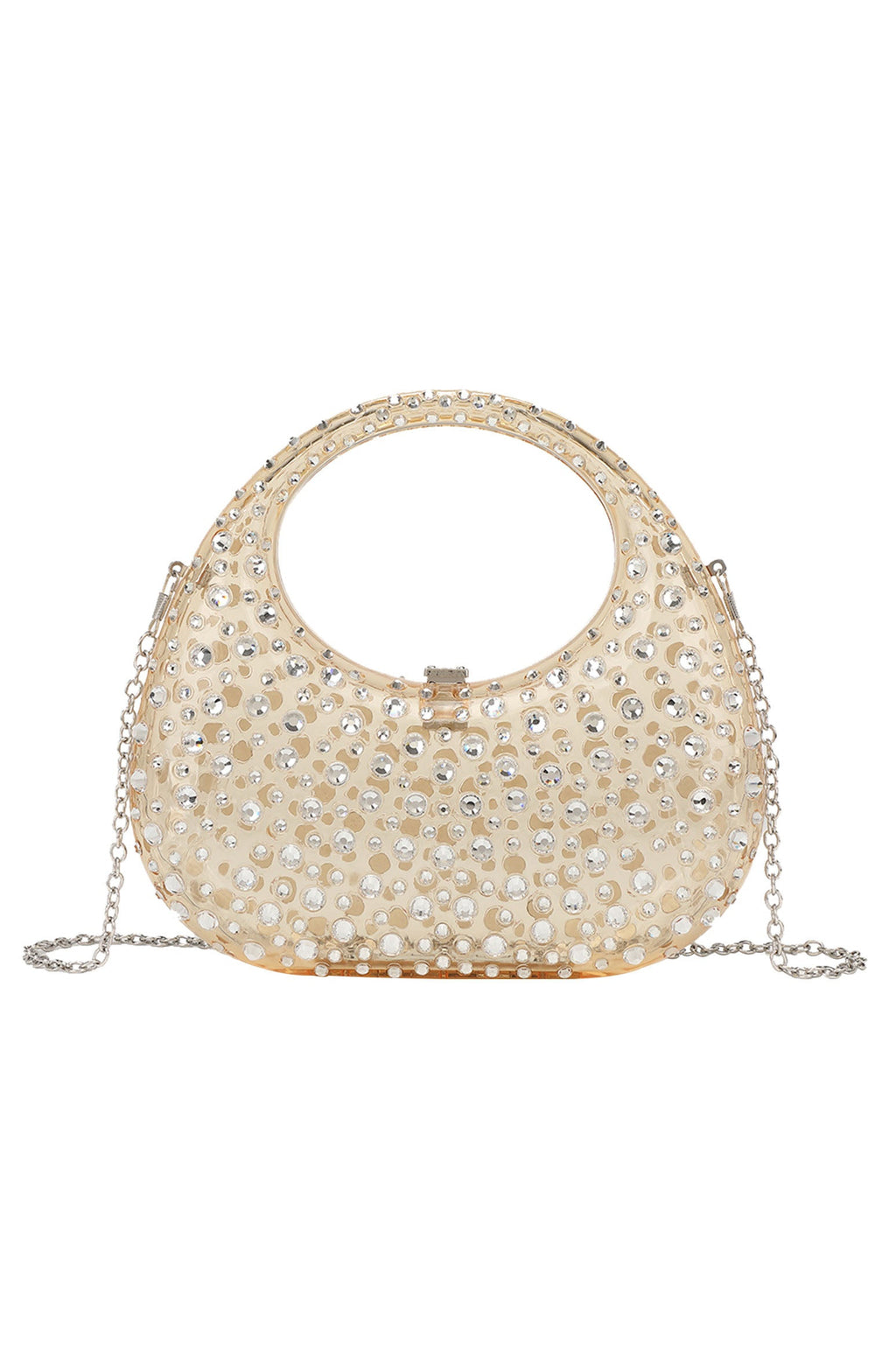 Diamante Embellished Acrylic Clutch Bag