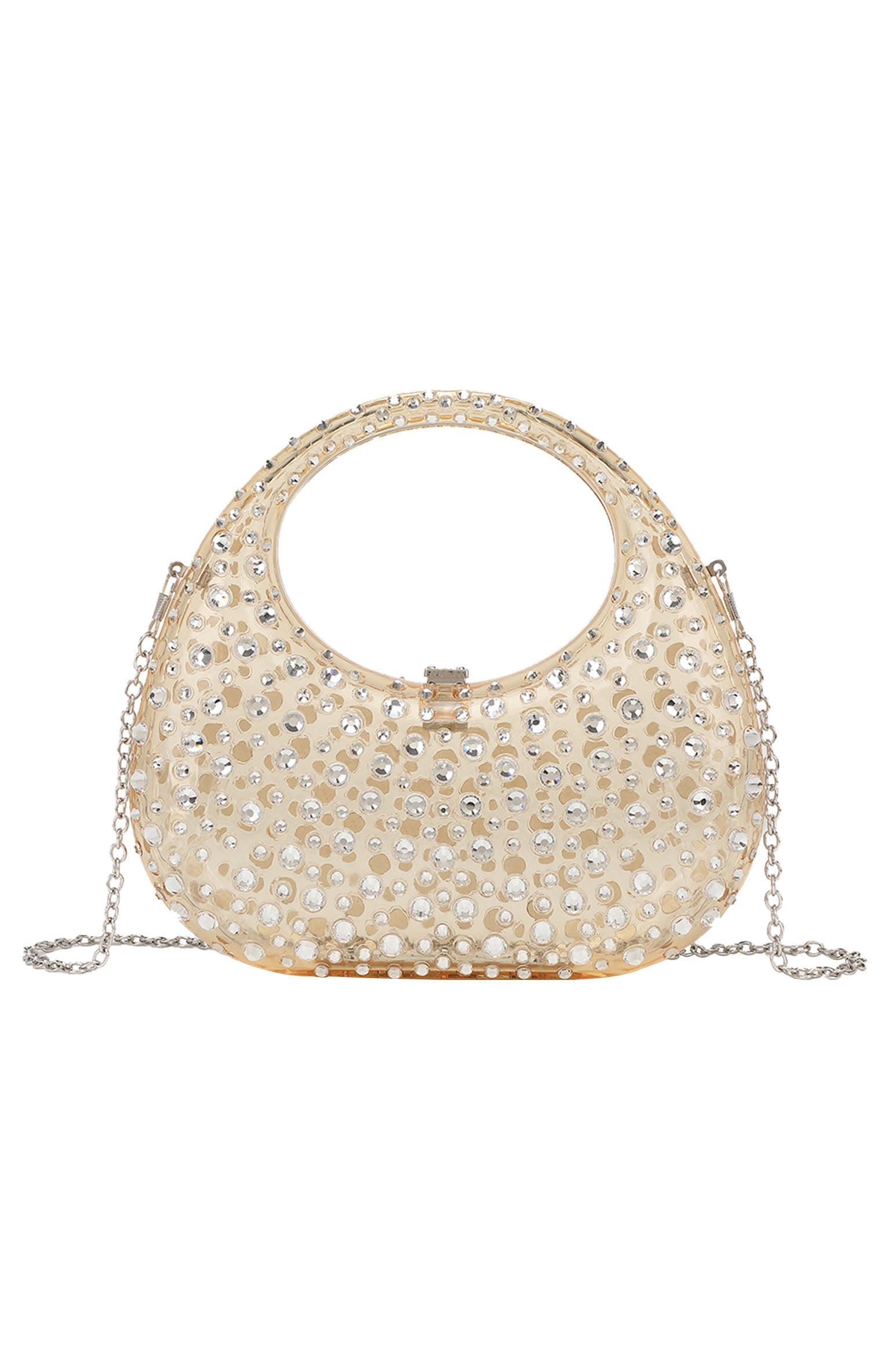 Diamante Embellished Acrylic Clutch Bag