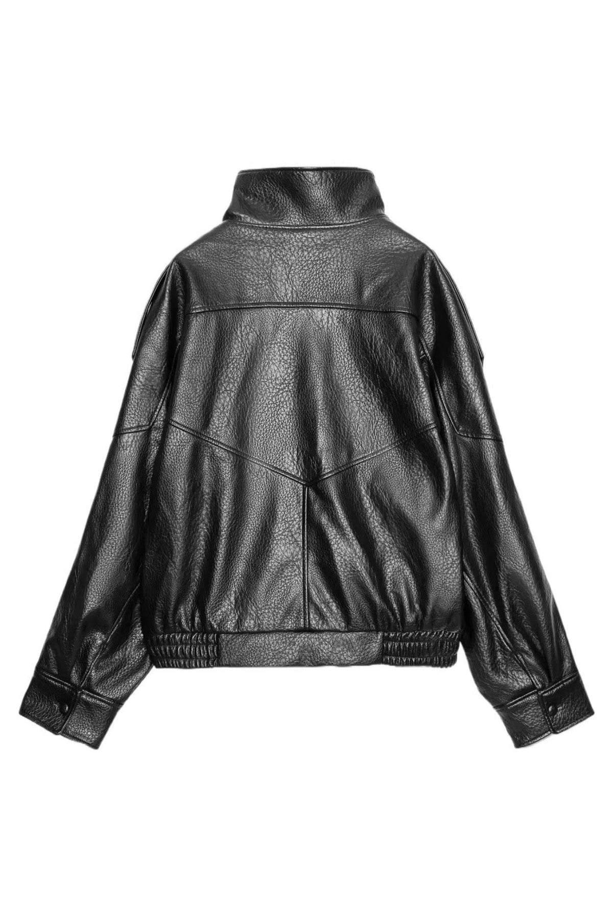 Matte Crinkle PU Jacket